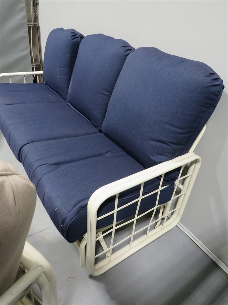 Transitional Design Online Auctions MidCentury Patio Glider Seating