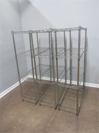 xxx Metal Storage Shelving Racks, Three Separate Pieces