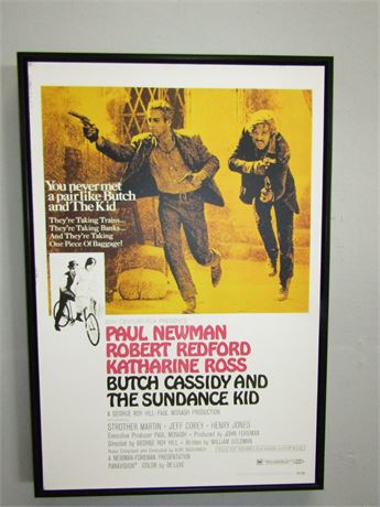 "Butch Cassidy and The Sundance Kid" Vintage Movie Poster Wall Art,