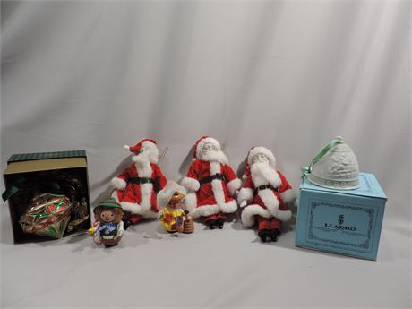Vintage Waterford / LLadro / Steinbach Christmas Ornaments