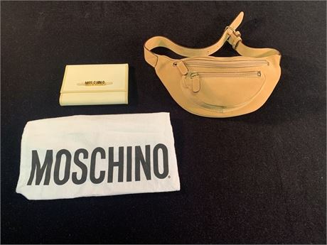 MOSCHINO Nylon Leather Wallet Escada Belt Bag