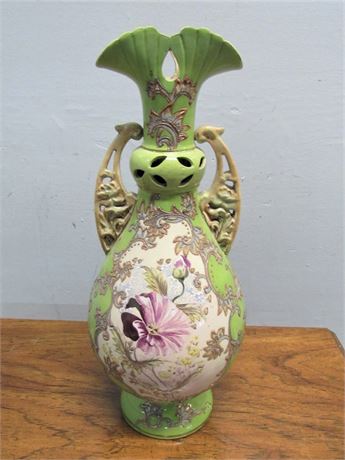 Large Antique Japanese Floral Urn/Vase