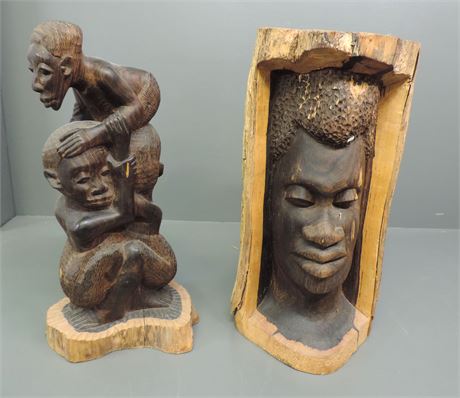 Set of African Style Wood Carvings