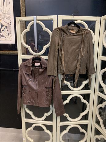 Pair of Women's Leather Jackets including Max Azria Cleobella
