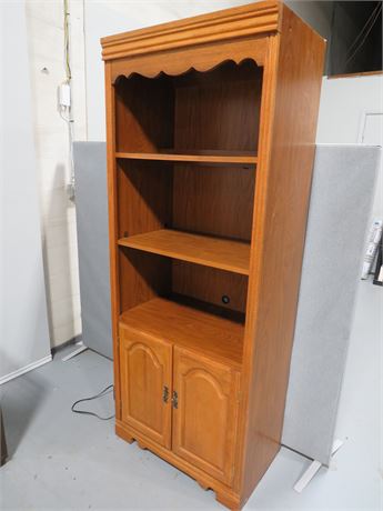 Oak Bookcase Cabinet