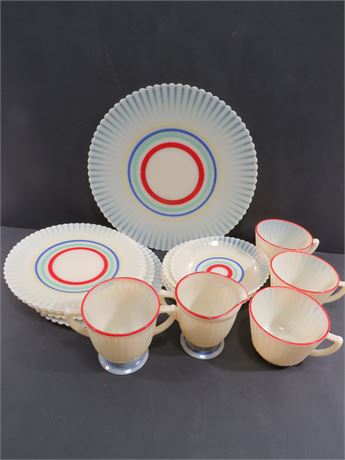 1950s MACBETH-EVANS Monax Petalware Dinnerware Lot