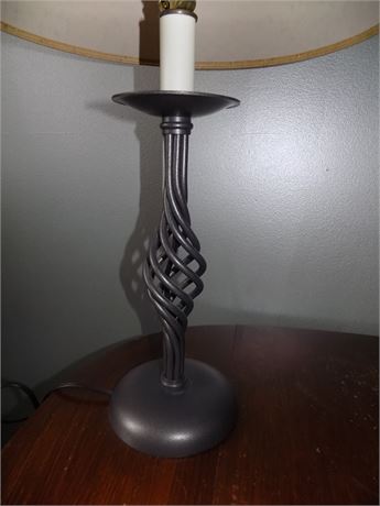 Vintage Spiral Metal Cage Table Lamp