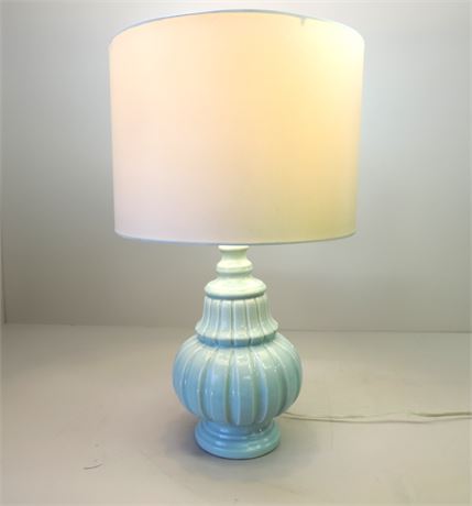 Sea Foam Blue Ceramic Lamp