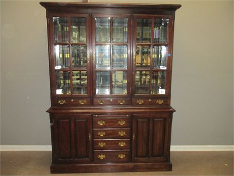 Pennsylvania Classics Inc., solid cherry wood china cabinet with glass shelves