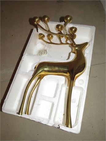 Pottery Barn 20-inch Brass Reindeer