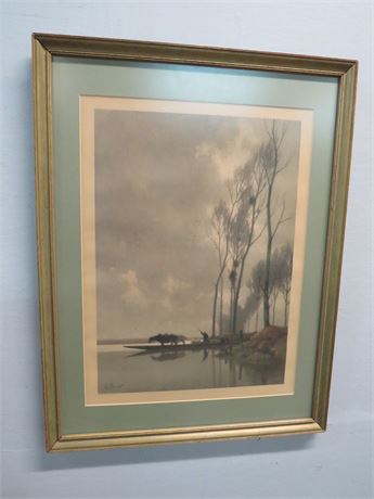 ALEXANDRE JACOB "The Ferry" Reproduction Print