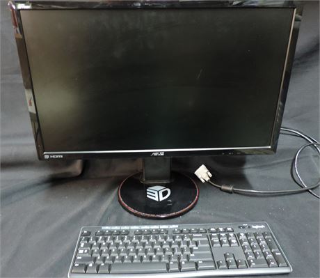 ASUS HDMI Monitor Logitech Keyboard with Stand