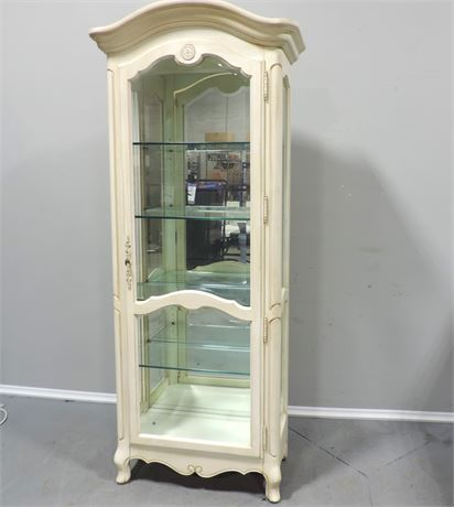 Ethan Allen French Country Style Curio Cabinet