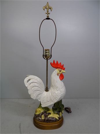 White Rooster Lamp