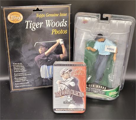 TIGER WOODS FACTORY SEALED COLLECTABLES LOT OF 3