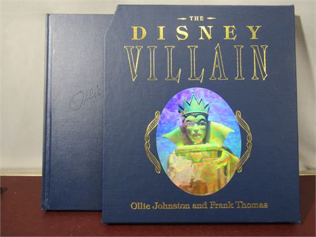 The Disney "Villain" Book Hand Signed By Frank Thomas , Ollie Johnston 4675/7500