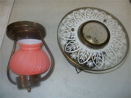 Set of Small Vintage Ceiling Lamps