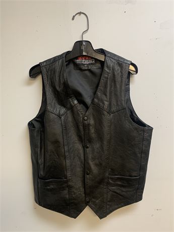 EVENT Black Leather Vest
