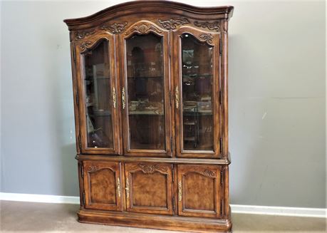 Drexel Heritage Two Piece Display China Hutch