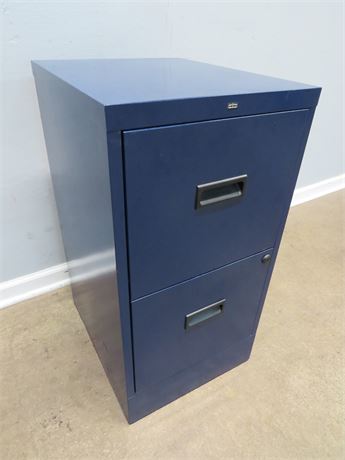 HON Navy Blue Metal Filing Cabinet