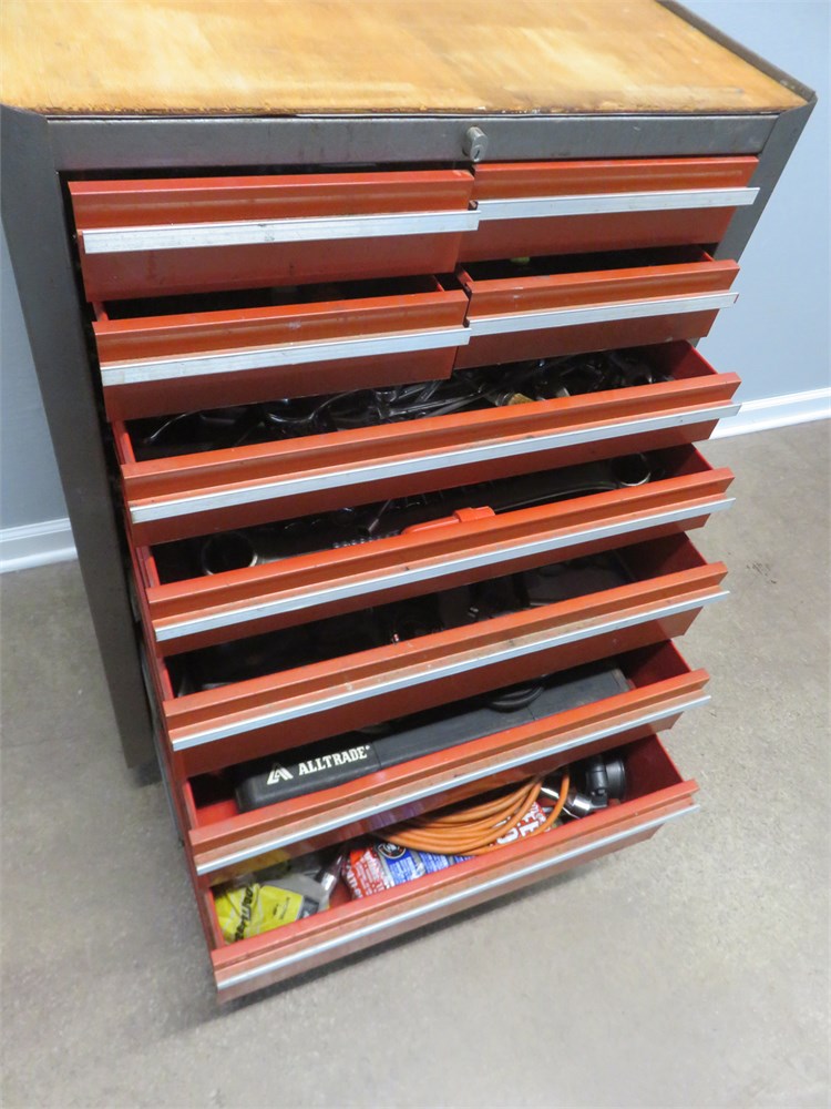 Transitional Design Online Auctions CRAFTSMAN 9Drawer Rolling Tool