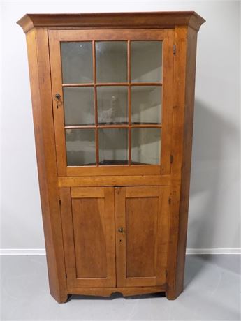 Antique Wooden Corner Cabinet