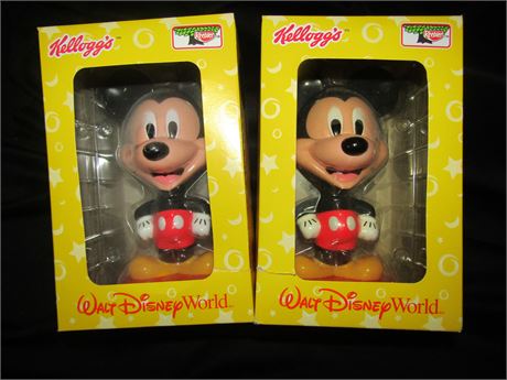 Kelloggs Walt Disney World Mickey Mouse Bobble Head Collectible 8"