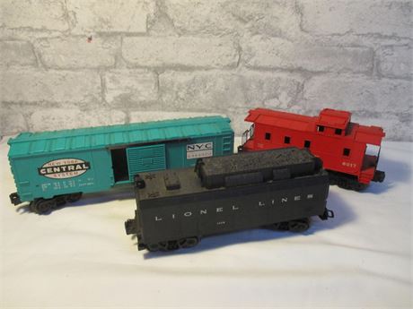 3 Piece Lionel Train Transport Cars