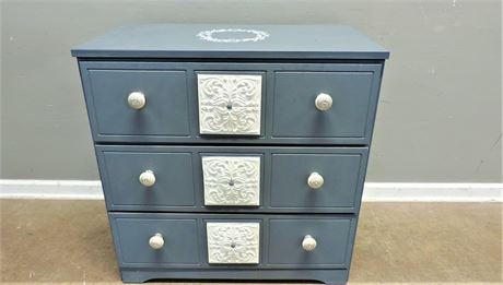 Vintage Painted Gray Chest of Drawers