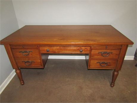 Heavy Solid Wood Desk, with Flip Down Front Drawer