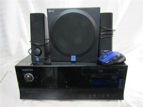 NMediapc Home Theater Blue Ray System, Speakers and Remote