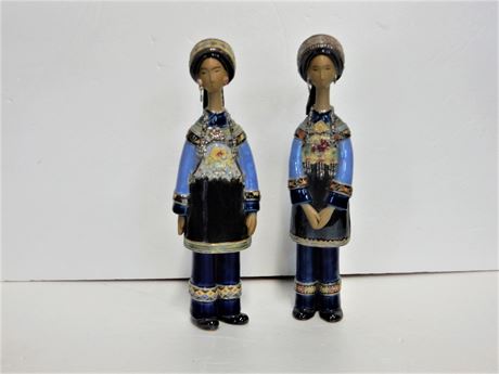 Numbered Porcelain Chinese Dolls