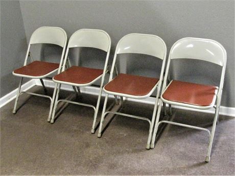 4 Metal Folding Chairs