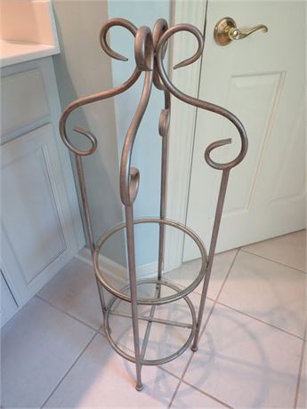 Two-Tier Metal Bath Stand