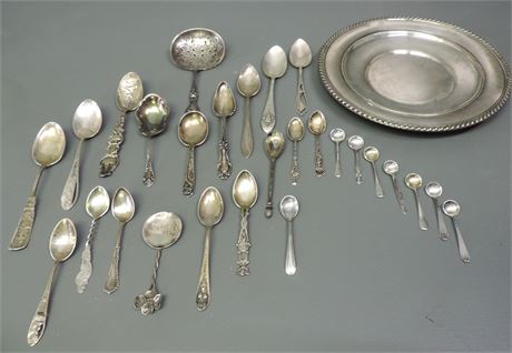 GORHAM Sterling Silver Platter / Spoons / 512 gm