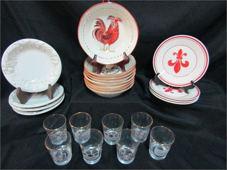 William Sonoma Plates, Cocktail Glasses