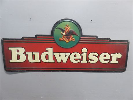 Large Metal Budweiser Sign
