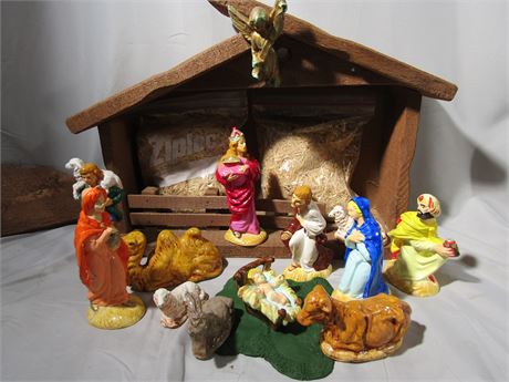 Classic Nativity Set, Resin Based and Hand Painted