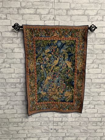 Decorative Needlepoint Tapestry with Adjustable Rod
