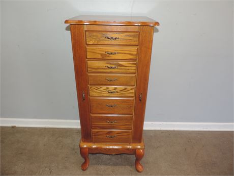 Traditional Solid Wood Jewelry Armoire