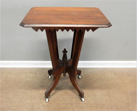 Vintage Accent Tea Table on Casters