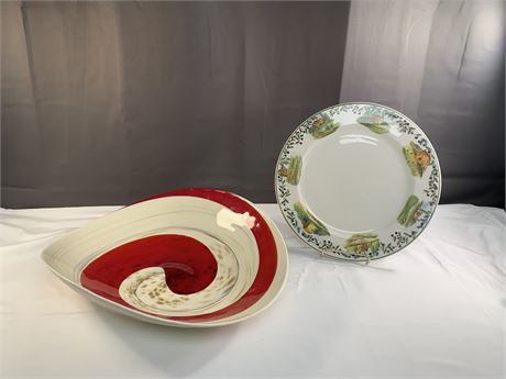 Serving Dishes Including Rosanna Import Plate