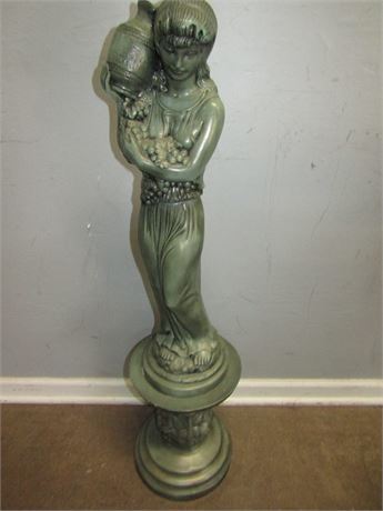 Antiqued Green Statue
