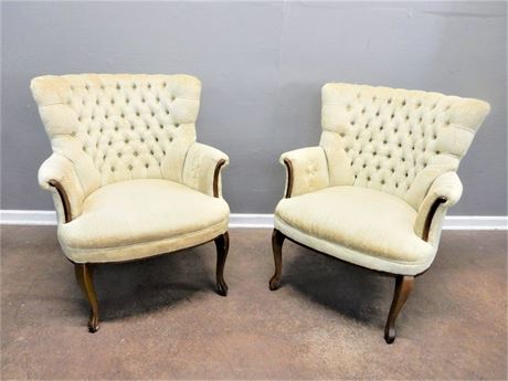 Upholstered Chairs / Pair