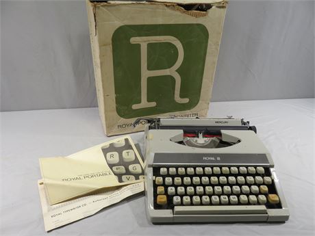 Mid-Century Royal Mercury Portable Typewriter