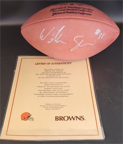 William Green Cleveland Browns Autograph Officially Licensed NFL Football