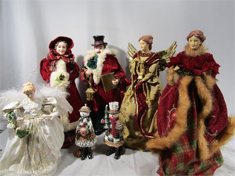 Christmas Classic Figurines including, Carolers, Snowman and Angels
