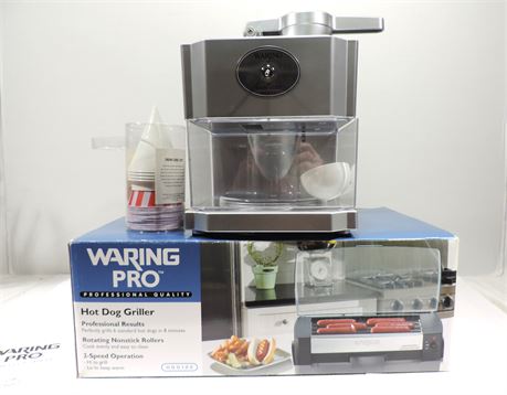 NEW WARING Hot Dog Griller / Snow Cone Maker