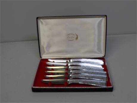 Set of 6 Steak Knife Knives Carvel Hall 440 Stainless Steel 8 3/4 Made in  USA