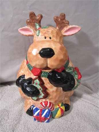 Holiday Moose Cookie Jar